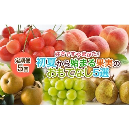 ふるさと納税 果物類 さくらんぼ 山形県 山形市 定期便5回 好きですやまがた 初夏から始まる果実のおもてなし 5選 令和8年産先行予約 FS25-100