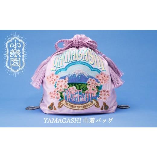 ふるさと納税 カバン 東京都 渋谷区 YAMAGASHI 巾着バッグ 巾着 バッグ 富士山 藤色 刺繍 ポーチ 2way 日用品 お出かけ