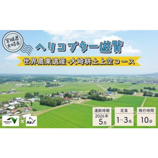 ふるさと納税 体験チケット 宮城県 大崎市 &lt;NEXCO東日本×AirX 世界農業遺産・大崎耕土上空コース