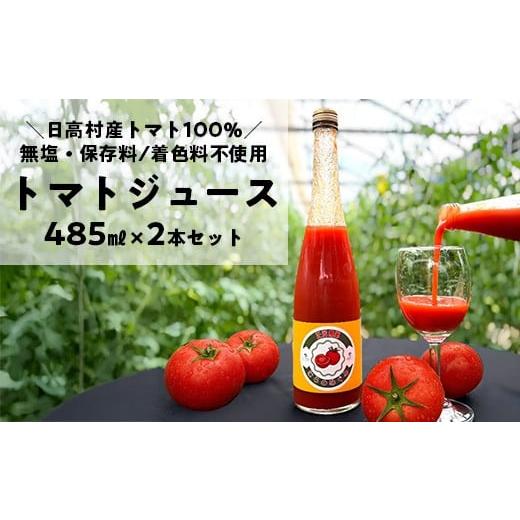 ふるさと納税 野菜類 ジュース 高知県 日高村 高知県日高村産 トマトジュース 485ml×2本|無塩・無添加・保存料不使用の完熟トマト100%ジュース