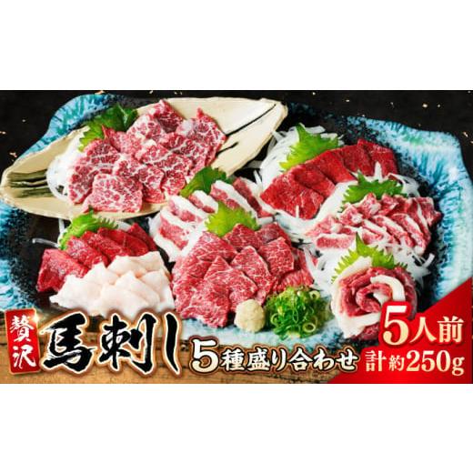 ふるさと納税 馬肉 熊本県 合志市 馬刺し 5種 盛り合わせセット 5人前 約250g 熊本直送 株式会社 Foody's 馬肉 馬刺し 赤身 霜降り フタエゴ バラヒモ コーネ…