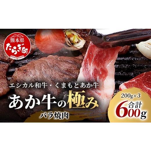 ふるさと納税 牛肉 バラ(カルビ) 熊本県 多良木町 エシカル和牛 くまもと あか牛 あか牛の極み バラ焼肉 200g×3 (計 600g) バラ 熊本 赤牛 ジューシー 牛肉 …