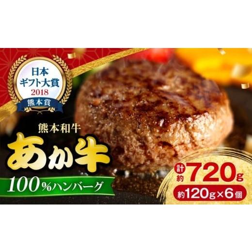 ふるさと納税 惣菜・レトルト 冷凍 熊本県 合志市 お歳暮対象 熊本 和牛 あか牛 100% ハンバーグ 約120g×6個 有限会社 三協畜産 あか牛 牛肉 和牛 ハンバー…