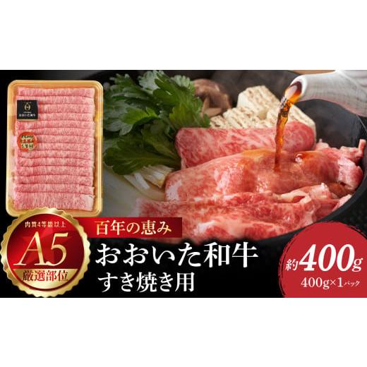 ふるさと納税 牛肉 ロース 大分県 大分市 お歳暮 ギフト のし 対応可 百年の恵み おおいた和牛A5 すき焼用 厳選部位 約400g[12月13日〜20日内にお届け] 牛…