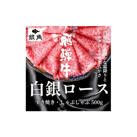 ふるさと納税 牛肉 すき焼き 岐阜県 輪之内町 飛騨牛 白銀ロース すき焼き・しゃぶしゃぶ用500g 1681890