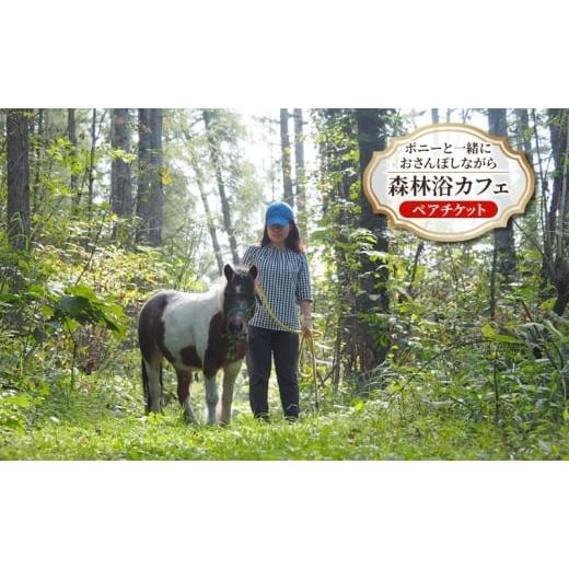 ふるさと納税 体験チケット 北海道 幕別町 北海道 十勝 幕別町 ポニーと一緒におさんぽしながら森林浴カフェ[ ペア チケット ] 牧場 見学 ツアー 体験型 旅…
