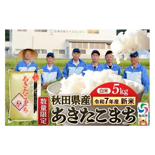 ふるさと納税 米 あきたこまち 秋田県 仙北市 令和7年産 新米 白米 あきたこまち 5kg(5kg×1袋)精米 秋田県仙北市産 5キロ