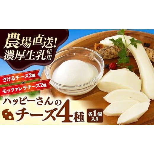 ふるさと納税 加工品等 チーズ 岩手県 岩手町 ハッピーさんのチーズ4種セット各1個入り チーズ モッツァレラ さけるチーズ 牛乳 おつまみ ちーず 乳製品 生乳 …