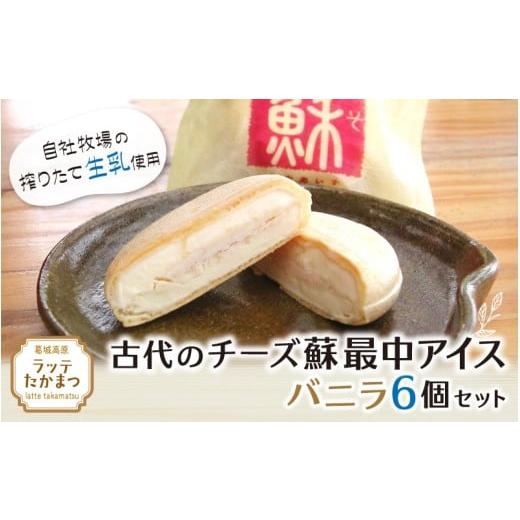 ふるさと納税 菓子 アイス 奈良県 葛城市 古代のチーズ蘇最中アイス バニラ6個セット / 葛城 高原 牧場 チーズ アイス