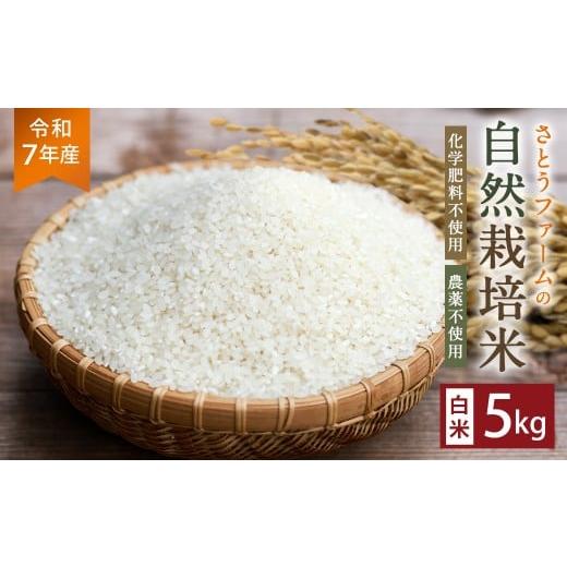 ふるさと納税 米 大分県 九重町 令和7年産 さとうファームの自然栽培米(白米5kg)白米 お米 ふっくら つやつや おいしい 美味しい 贈り物 単一原料米