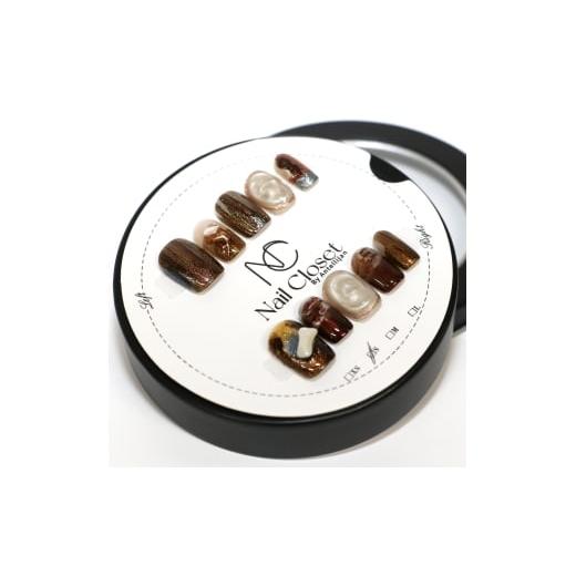 ふるさと納税 アクセサリー 埼玉県 さいたま市 ネイルチップ ショート 宵焔 Lサイズ Antellijan大宮ネイルサロンのハンドメイド S3-L