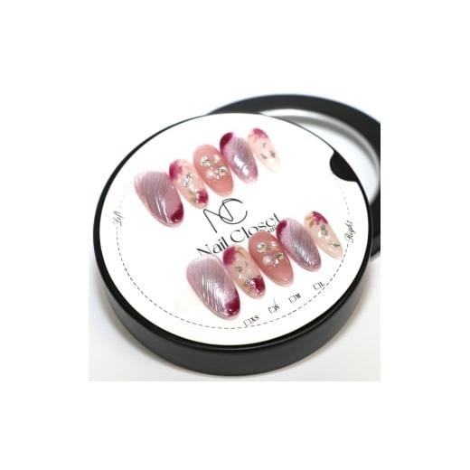 ふるさと納税 アクセサリー 埼玉県 さいたま市 ネイルチップ ロング 恋色パルフェ Lサイズ Antellijan大宮ネイルサロンのハンドメイド L2-L