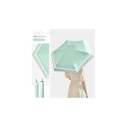 ふるさと納税 雑貨・日用品 埼玉県 さいたま市 自動開閉折りたたみ傘 6本骨 水色× ホワイト
