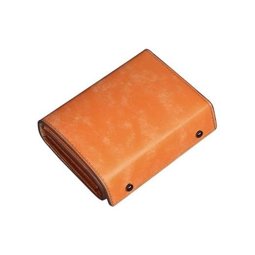 ふるさと納税 財布 埼玉県 さいたま市 メンズ二つ折り財布 柿色