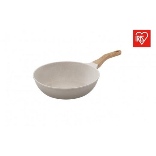 ふるさと納税 雑貨・日用品 宮城県 角田市 ナチュかるフライパン炒め鍋28cm IH・ガス火対応 NTL-W28MO グレイッシュモカ