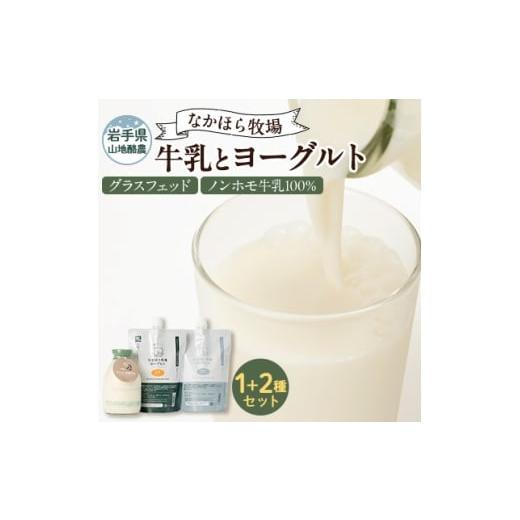ふるさと納税 菓子 ヨーグルト 岩手県 岩泉町 毎月定期便 なかほら牧場 牛乳とヨーグルト2種セット全3回 4075350