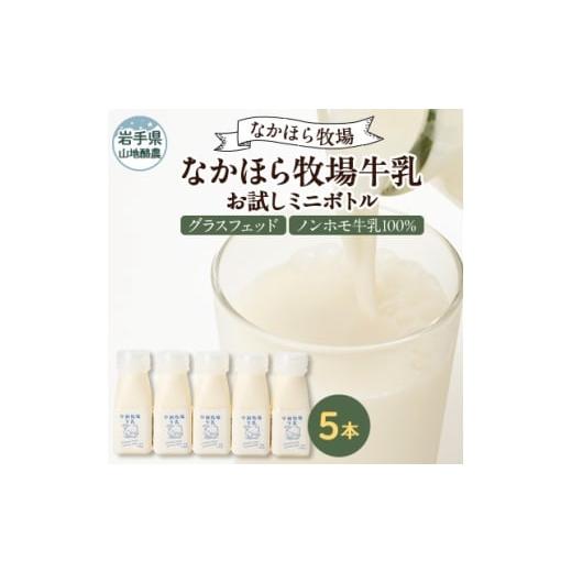ふるさと納税 飲料類 牛乳 岩手県 岩泉町 毎月定期便 なかほら牧場 お試し牛乳ミニボトル5本セット全3回 4075363