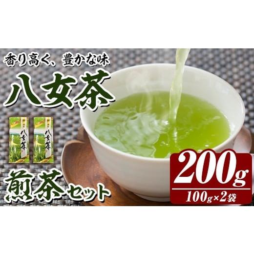 ふるさと納税 お茶類 福岡県 芦屋町 八女茶 煎茶 セット (100g×2袋) 茶 お茶 八女茶 煎茶 パック 福岡県産 木村食品 as46-017