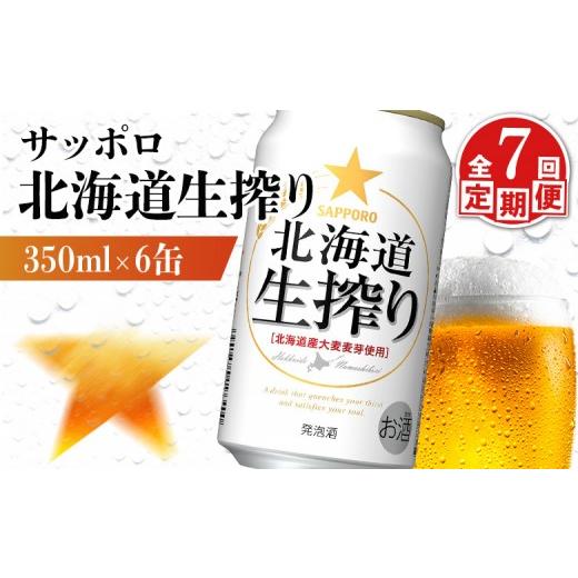 ふるさと納税 ビール 北海道 恵庭市  定期便：7回 サッポロ 北海道生搾り 350ml×6缶 | サッポロ 北海道生搾り 生搾り 発泡酒 麦酒 ホップ サッポロビール 北…の画像