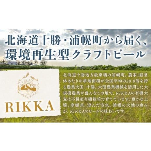 ふるさと納税 ビール 北海道 浦幌町 クラフトビール 330ml 6本 RIKKA 酒 ビール《30日以内に出荷予定(土日祝除く)》北海道 浦幌町 大麦 浦幌町産 お酒 樽 アル…の画像