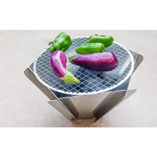 ふるさと納税 アウトドアグッズ 鳥取県 日吉津村 焚き火台 アウトドア キャンプ 焚火 焚火台 ステンレス 工具不要 簡単 組み立て 文字入れ オリジナル