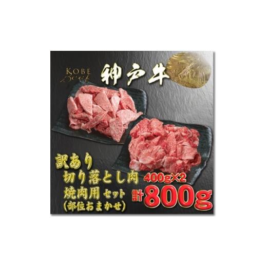ふるさと納税 牛肉 焼肉・バーベキュー 兵庫県 養父市 訳あり 神戸牛 切落し肉・焼肉用 400gずつ 計800g YBSY2 2026年4月より順次発送 1681961