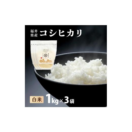 ふるさと納税 米 コシヒカリ 福井県 敦賀市 定期便3回 福井県産 コシヒカリ 精米 3kg(1kg×3) 令和7年産 新米 / 数量限定 米 コメ お米 精米 白米 無洗米 …