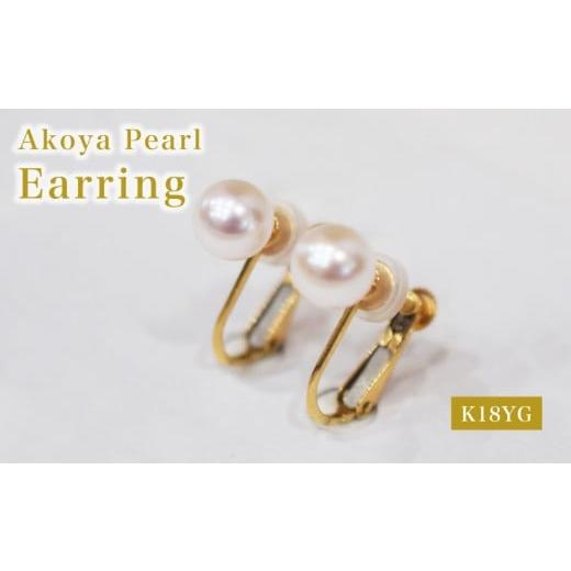 ふるさと納税 イヤリング 熊本県 天草市 S085-577_あこや真珠 天草 イヤリング 6mm - 6.5mm ホワイトピンク 真珠 (A) A:K18YG(イエローゴールド) 直結