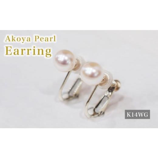 ふるさと納税 イヤリング 熊本県 天草市 S085-578_あこや真珠 天草 イヤリング 6mm - 6.5mm ホワイトピンク 真珠 (B) B:K14WG(ホワイトゴールド) 直結