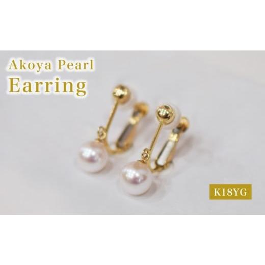 ふるさと納税 イヤリング 熊本県 天草市 S085-579_あこや真珠 天草 イヤリング 6mm - 6.5mm ホワイトピンク 真珠 (C) C:K18YG(イエローゴールド) ブラ