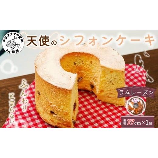 ふるさと納税 ケーキ・カステラ シフォンケーキ 長崎県 松浦市 天使のシフォンケーキホール17cm ラムレーズン ( シフォンケーキ ラムレーズン ふんわり 甘さ控…