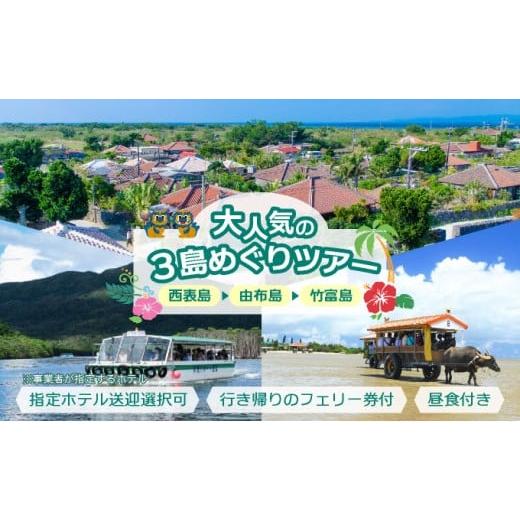 ふるさと納税 体験チケット 沖縄県 竹富町 大人気の3島めぐりツアー 西表島・由布島・竹富島を満喫する日帰りツアー マングローブ遊覧+水牛車+選べる竹富島…