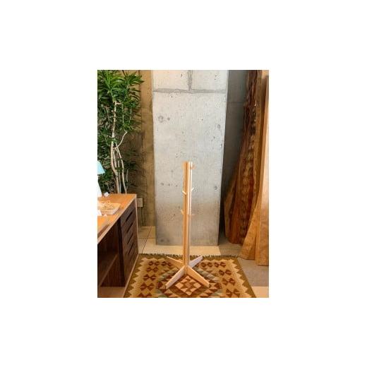 ふるさと納税 家具 大阪府 交野市 北欧調の木製ポールハンガー 100cm (メープル材) コートやカバン、帽子をオシャレに掛けられる ｜コートハンガー ポールスタ…_1