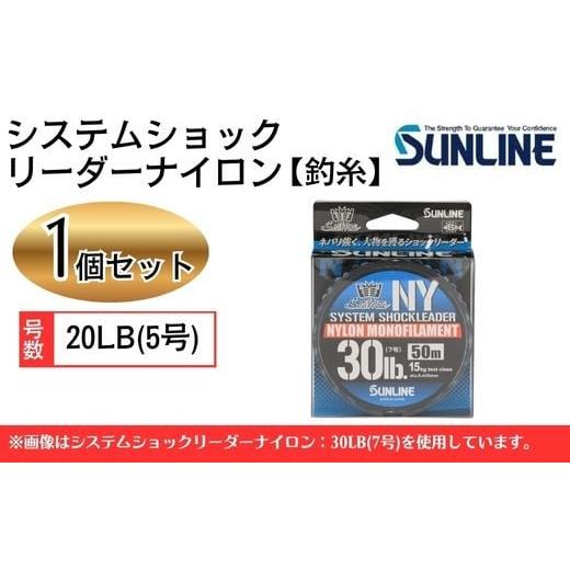 ふるさと納税 フィッシング リール 山口県 岩国市 システムショックリーダー ナイロン 釣糸 20LB(5号) 1個 サンライン 20LB(5号)
