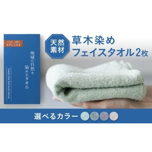 ふるさと納税 タオル・寝具 フェイスタオル 愛媛県 大洲市 グリーン・ダークグリーン各1枚 ラディッキオ染め フェイスタオル 2枚セット 愛媛県大洲市/一般社…