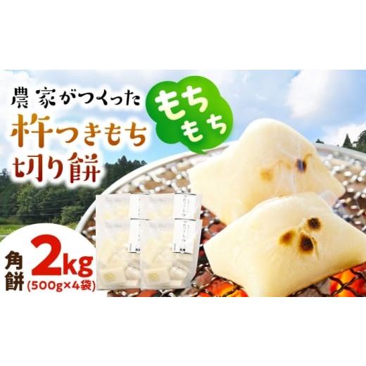 ふるさと納税 米・パン 餅 岐阜県 瑞浪市 12/10までの寄附で年内発送 農家がつくった杵つきもち 切り餅 角餅 2kg (小分包装 / 500g×4袋) きねふりもち使…