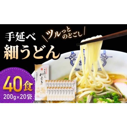 ふるさと納税 うどん 生・半生めん 長崎県 南島原市 年内発送 手延べ 細うどん 40食(200g×20袋)計4kg / 島原手延べうどん ウドン 饂飩 小分け 麺 めん …