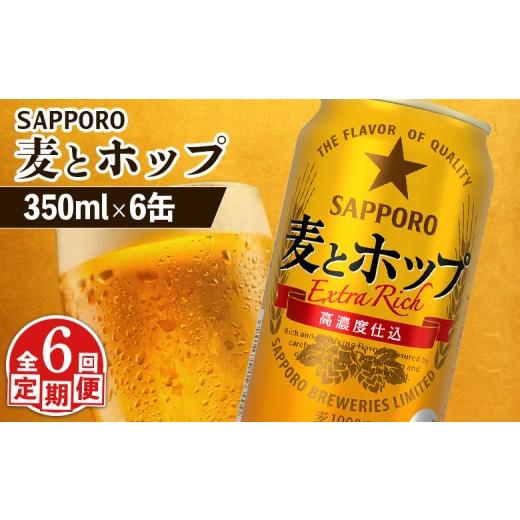 ふるさと納税 ビール 北海道 恵庭市  定期便：6回 サッポロ 麦とホップ 350ml×6缶 | サッポロ 発泡酒 麦とホップ 麦酒 ホップ サッポロビール 北海道ビール …の画像