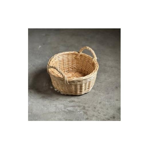 ふるさと納税 木工品・竹工品 兵庫県 豊岡市 伝統工芸品 KORI ANRI JAPAN「YANAGI no ROUNDBASKET」柳行李 / 豊岡杞柳細工 100年持つ収納 雑貨 ハンドメイド