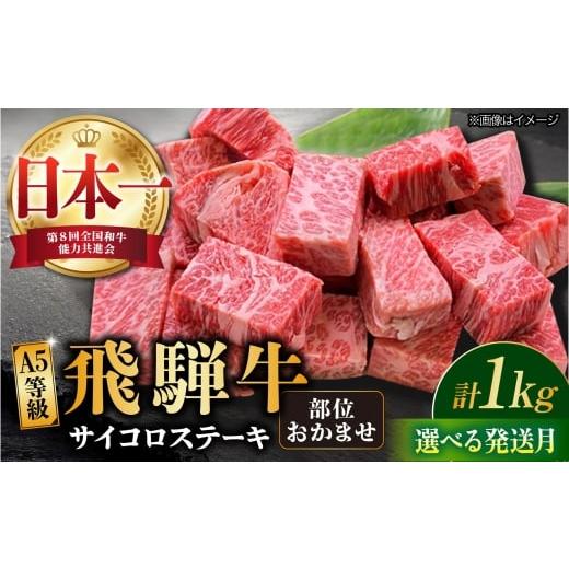 ふるさと納税 牛肉 ステーキ 岐阜県 多治見市 1月発送 飛騨牛 サイコロステーキ 部位おまかせ 1kg A5等級 和牛 ブランド牛 国産 牛肉 多治見市 / 渡辺精肉店…