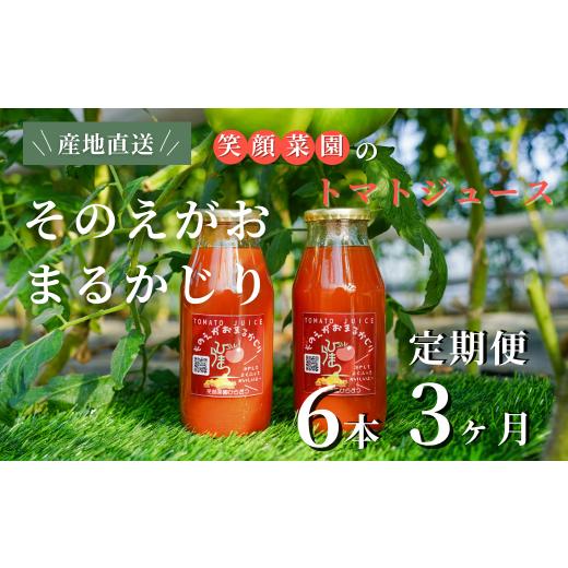 ふるさと納税 野菜類 トマト 北海道 美瑛町 定期便・全3回 毎日飲みたくなる大玉トマト100%ジュース そのえがおまるかじり (180ml×6本)×3回| 新鮮野菜 旬の…