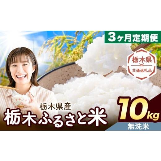 ふるさと納税 無洗米 栃木県 野木町 3ヶ月定期便 米 栃木 ふるさと米 無洗米 10kg (5kg×2袋)[翌々月より出荷開始]栃木県 野木町 米 国産 お米 おこめ お弁…
