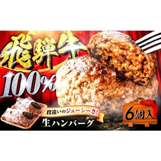 ふるさと納税 惣菜・レトルト 岐阜県 岐阜市 飛騨牛 100%生ハンバーグ 6個 牛肉 おかず お惣菜 岐阜市 / だるまミート