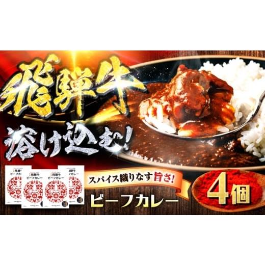 ふるさと納税 惣菜・レトルト 岐阜県 岐阜市 飛騨牛 ビーフカレー 4個セット 牛肉 和牛 冷凍 岐阜市 / だるまミート