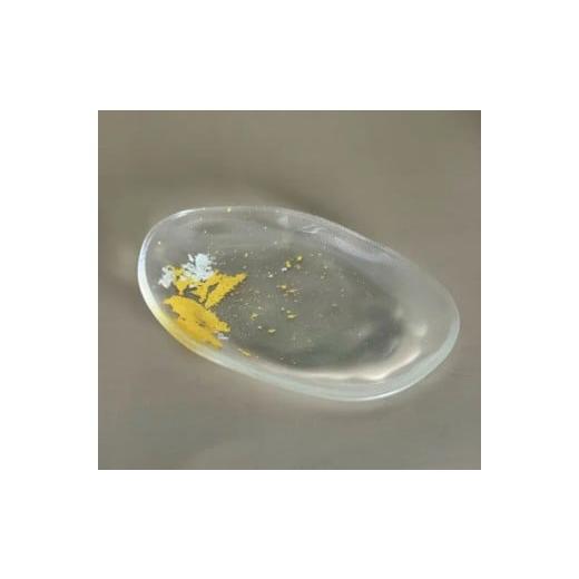 ふるさと納税 陶磁器・漆器・ガラス 和歌山県 海南市 ビーンズ型小皿 クリア(金箔) クリア(金箔)