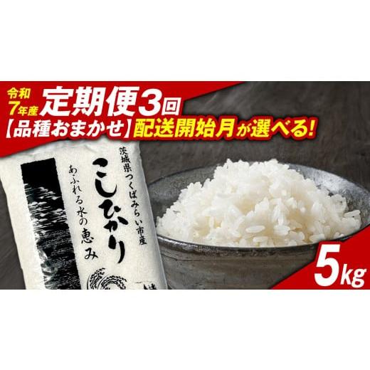 ふるさと納税 米 コシヒカリ 茨城県 つくばみらい市 定期便(1〜3月出荷) 茨城県つくばみらい市産 品種おまかせ 5kg ×3回 令和7年産 精米 こしひかり 米 コ…