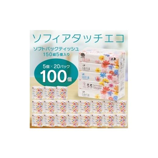 ふるさと納税 雑貨・日用品 静岡県 富士宮市 0016-107-01 マスコー製紙 ソフィアタッチエコ ティッシュペーパー 150組×5個×20パック (100個)