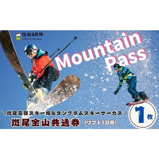 ふるさと納税 スキーチケット 長野県 飯山市 斑尾全山共通券(マウンテンパス)1日リフト券引換券 1枚 [ 斑尾高原スキー場 & タングラムスキーサーカス ]…