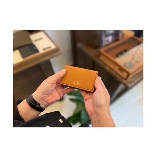 ふるさと納税 小物 和歌山県 白浜町 革職人が作る牛革名刺入れ Card case[CML] キャメル(CML)