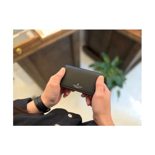ふるさと納税 小物 和歌山県 白浜町 革職人が作る牛革名刺入れ Card case[BLK] ブラック(BLK)